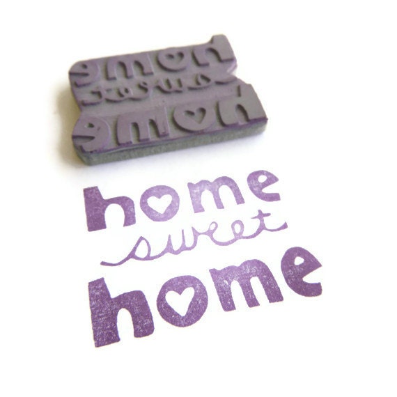 Home Sweet Home Stamp - Rubber Stamp - Cling Rubber Stamp