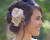 Bridal Hair Accessory, Blush Pink,  Fascinator, Wedding Head Piece, Bridal Hair Flower, Hair Clip, Bridal Fascinator