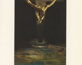 Christ of St. John of the Cross, Modern Art, Dali, Antique Print, USA, 1972