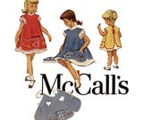 Cobbler Apron Dress Pattern McCalls 1712 Girl's 1950s Game Board Apron Tic Tac Toe Game Childrens Vintage Sewing Pattern Breast 23 UNCUT