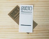 simple modern grocery list - PDF printable - hand lettering