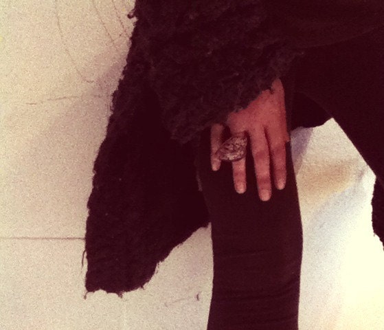 Band ring - Modern ring - Copper and silver big ring - Chocolate - Tribal ring - Rustic ring - contemporary ring europeanstreetteam