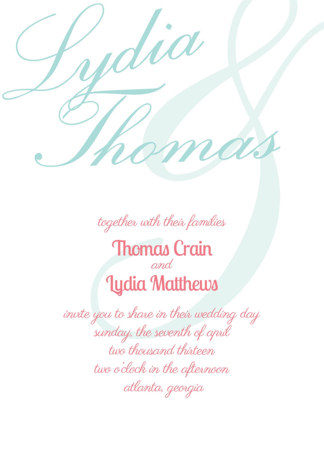 Romantic Pastel Script Wedding Invitation Suite DIY Printable Custom & Personalized
