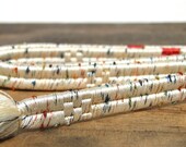 Obijime. Japanese Cord for Tying Obi. Woven Silk Tie Belt. White Pink Speckled Multi Coloured (Ref: 310)