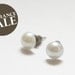 1 Pair Faux Pearl Post Earrings - 8mm