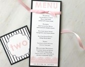 Modern Lace - Menu Cards, Table Numbers, Tented Place Cards - Purchase to Start the Ordering Process