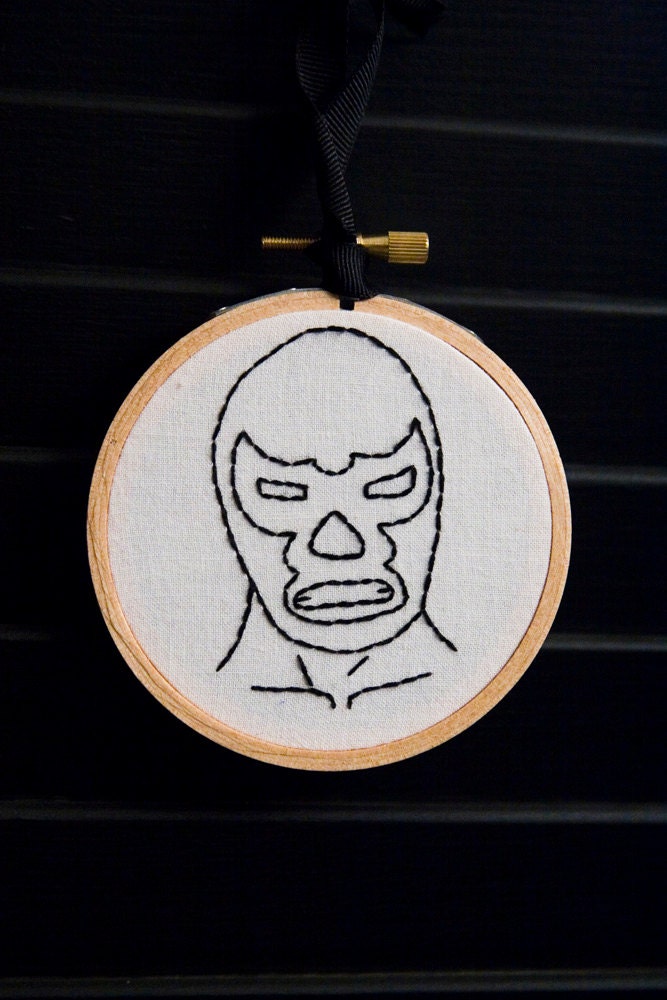 Luchador II Embroidered Wall Art.