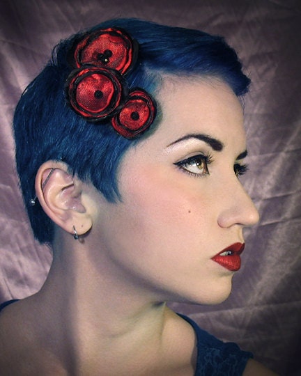 3 color mini hair flowers, you choose the color