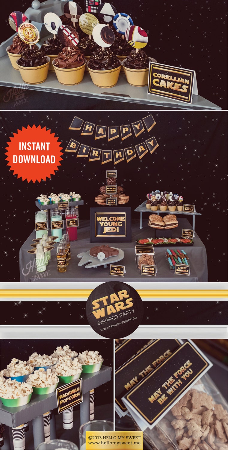 Star Wars Party - INSTANT DOWNLOAD - Birthday Party Printable Decorations