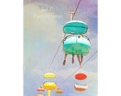 Carnival Photography. Santa Cruz Beach Boardwalk photo. surreal art. dreamy. skygilders. colorful. whimsical. retro. girly home decor