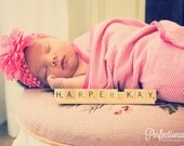 Personalized Name Scrabble Sign // Baby Photo Prop // Newborn Name Sign // Newborn Photo Prop