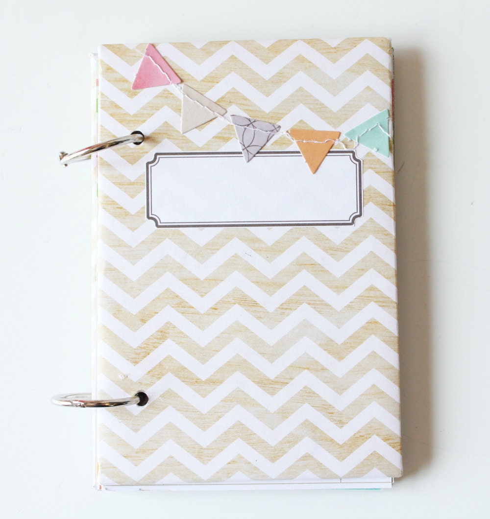 Summer Journal Minibook No. 4 - Woodgrain Zigzag