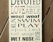 I Love My Dog Subway Typography Art Sign - Distressed - Pick Your Own Colors