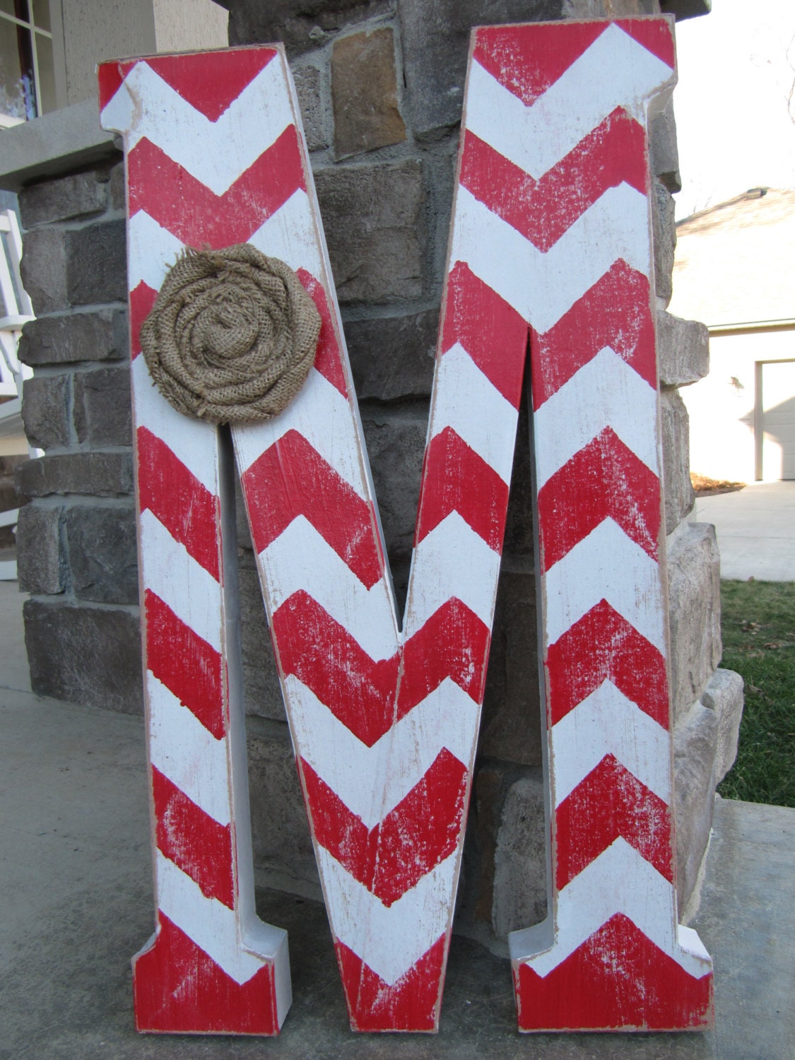 Extra Large Custom chevron letters for home decor-23 inch