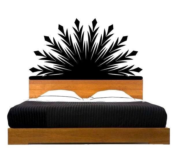 Radiant Headboard Vinyl Wall DECAL- BED- sticker art, room, home decor Twin Double Full Queen King