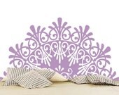 Elegant Headboard Wall DECAL- BED- interior design, tattoo, sticker art, room, home and business decor Twin Double Full Queen