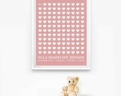 Personalized Birth Announcement, Nursery Birth Print, Baby Gift, We love you so much 8x10 art print