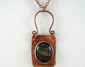 Dichroic Glass Necklace Set in Copper