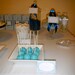 Blue Damask Baptism- tent style food labels- print your own