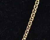 14k GOLD Chain Necklace Flat Anchor 20 inch. Figaro type. 9 grams.  Yellow 14kt link