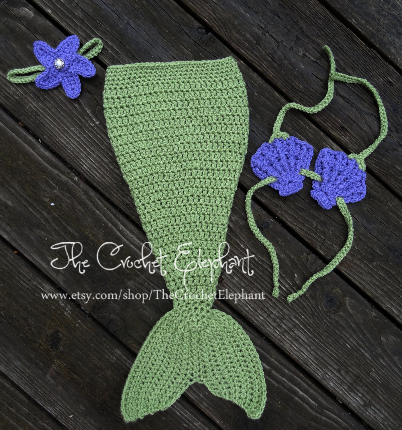 Ready To Ship, Mermaid Set, Size 0-3 Months