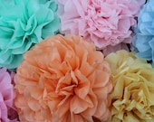 30 Pom Poms- Pick Your Colors- wedding decorations/ photography prop/ holiday party decorations/ Valentine's Day Decorations