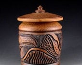 Carved Stoneware Urn (5240)