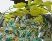 Lemon Lime  German Glass Beads
