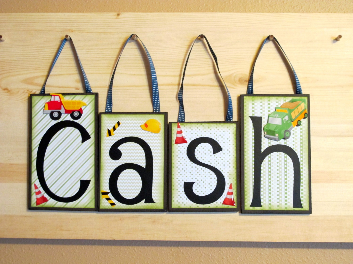 Construction Name Blocks, Nursery Name, Boy Blocks, Boutique Blocks, Nursery Decor,Kids Decor, Wooden Blocks, Personalized Blocks