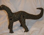 plush stuffed brontosaurus mokele mbembe upcycled recycled dinosaur stuffed animal ooak