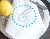 Custom set of Dinner Napkins Monogrammed napkins Personalized cloth napkins by Modern Vintage Market