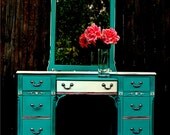Shabby Cottage Distressed Desk Vanity Mirror