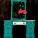 Shabby Cottage Distressed Desk Vanity Mirror