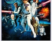 Star Wars poster- Home Theater Decor - Movie Poster Print  13x19  Classic Sci Fi Action Adventure Movie Poster - Starwars Han Solo R2D2 C3PO