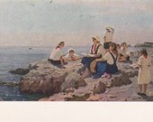 Vintage Prokhorov (Summer camp Artek) Print - 1956, Soviet Artist