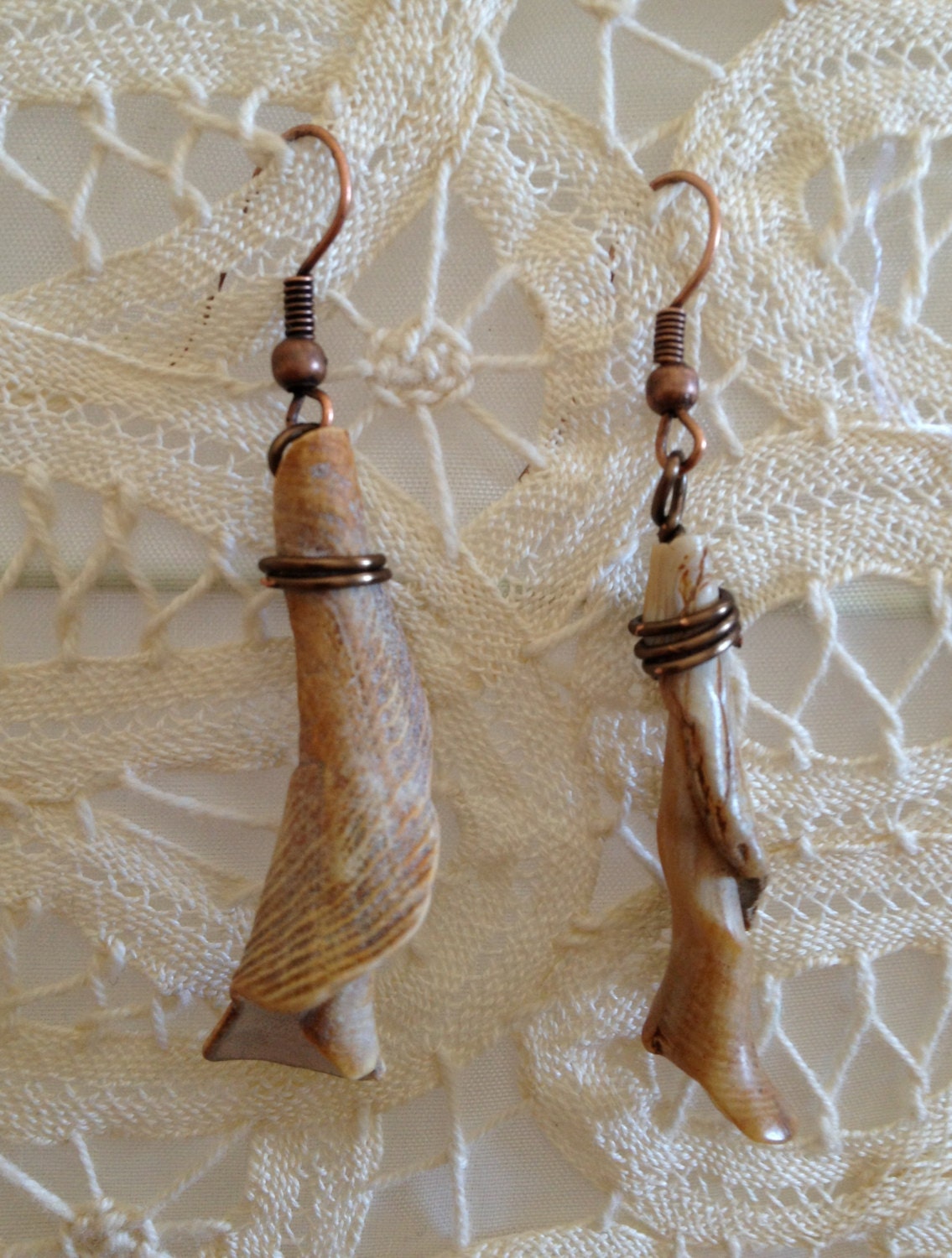 Conch Shell Heart Earrings