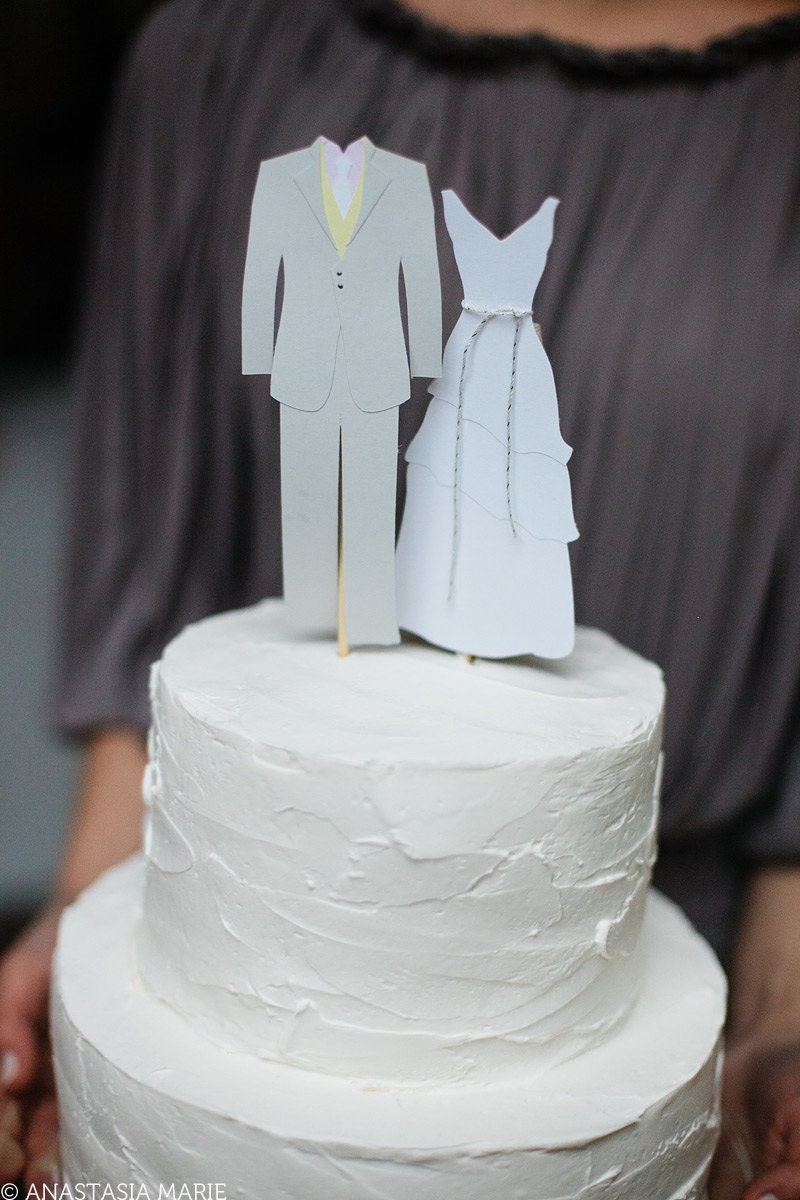 Paper Bride & Groom Set