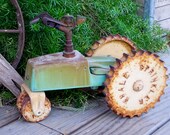 Vintage Cast Iron Whale Tractor Sprinkler Traveling Walking Lawn Sprinkler