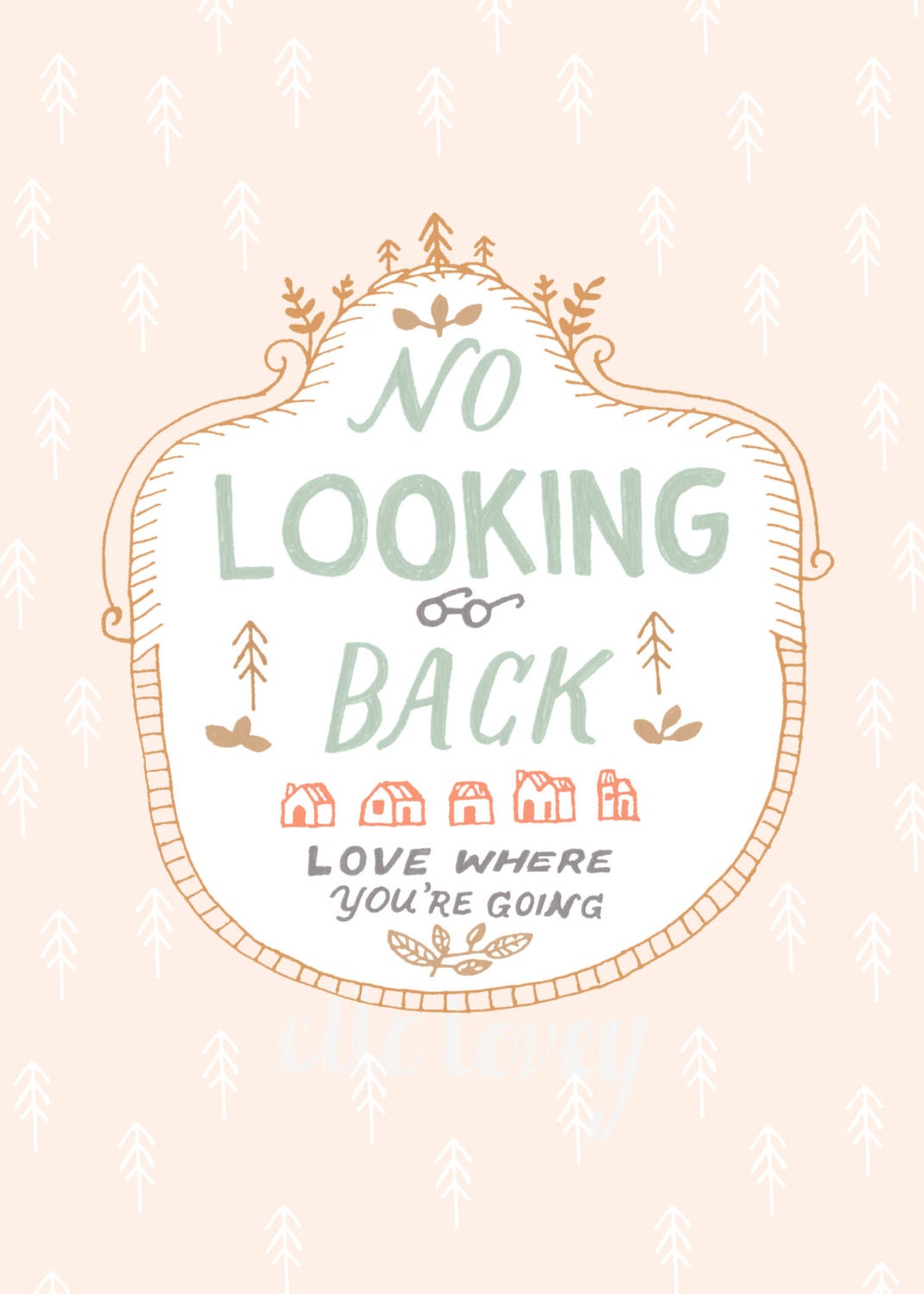 No Looking Back - 5x7- Wall Art Print