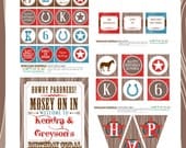 Cowboy Birthday Party Printables Buckaroo Birthday FULL Collection