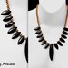High Drama Black Dagger Statement Necklace, With Free Earrings