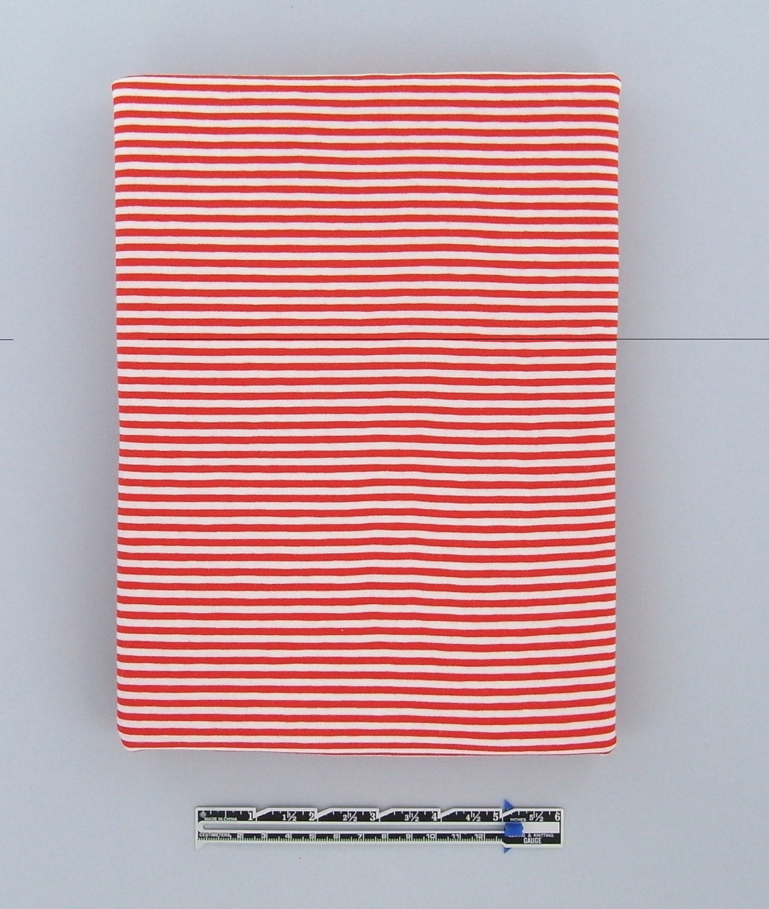 5 mm Stripes cotton-elastane jersey knit in red-white, 1 m