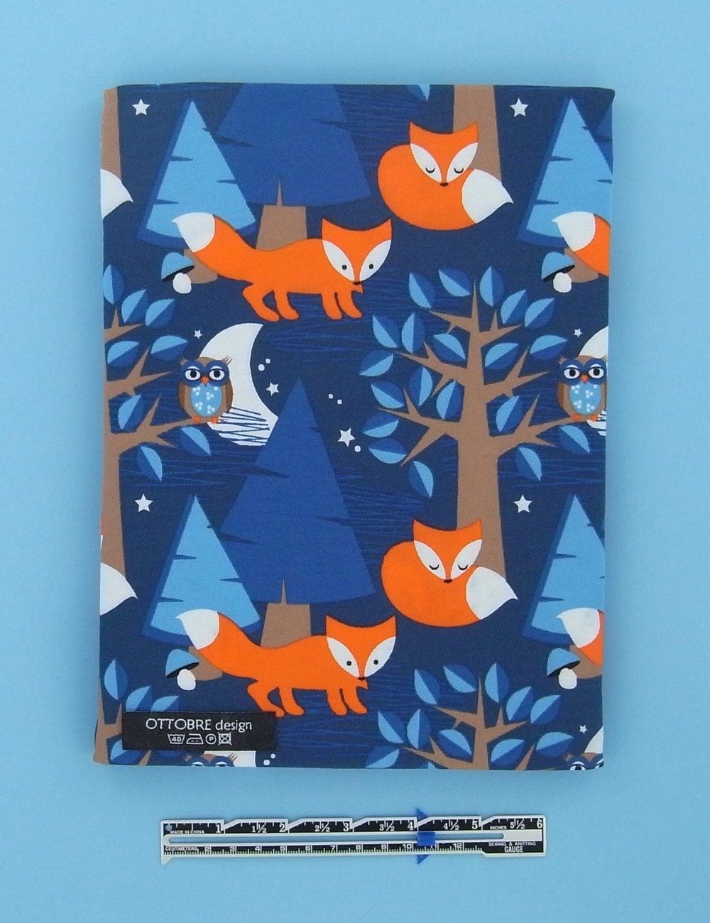 Night Fox organic cotton elastane single jersey, 1 m