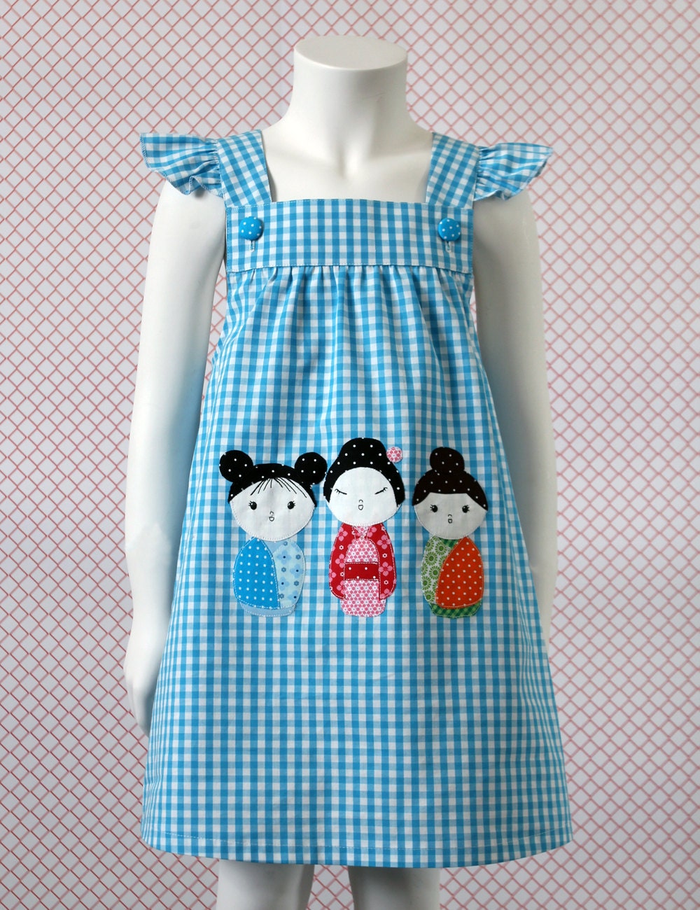 KOKESHI Pinafore Dress pattern and sewing instructions, 2-7 years, 92-122 cm