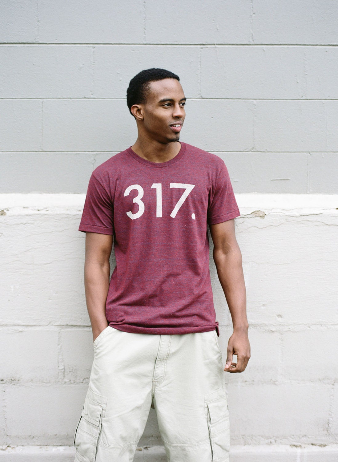 317 Cranberry w/ Cream Ink PUP Shirt