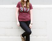 317 Cranberry w/ Teal Ink PUP Shirt