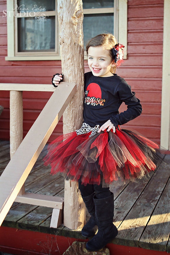 Leopard Print Personalized Santa Hat Tutu Set