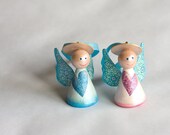 Angels Table Decoration for Weddings, Party Decor, Table Centerpiece, Pastel Pink Blue Angel Figurines, Shelf Decor ohtteam