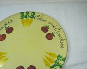 Vintage Toleware Tray Artist Florence Thomas Tole Serving Metal Appetizer
