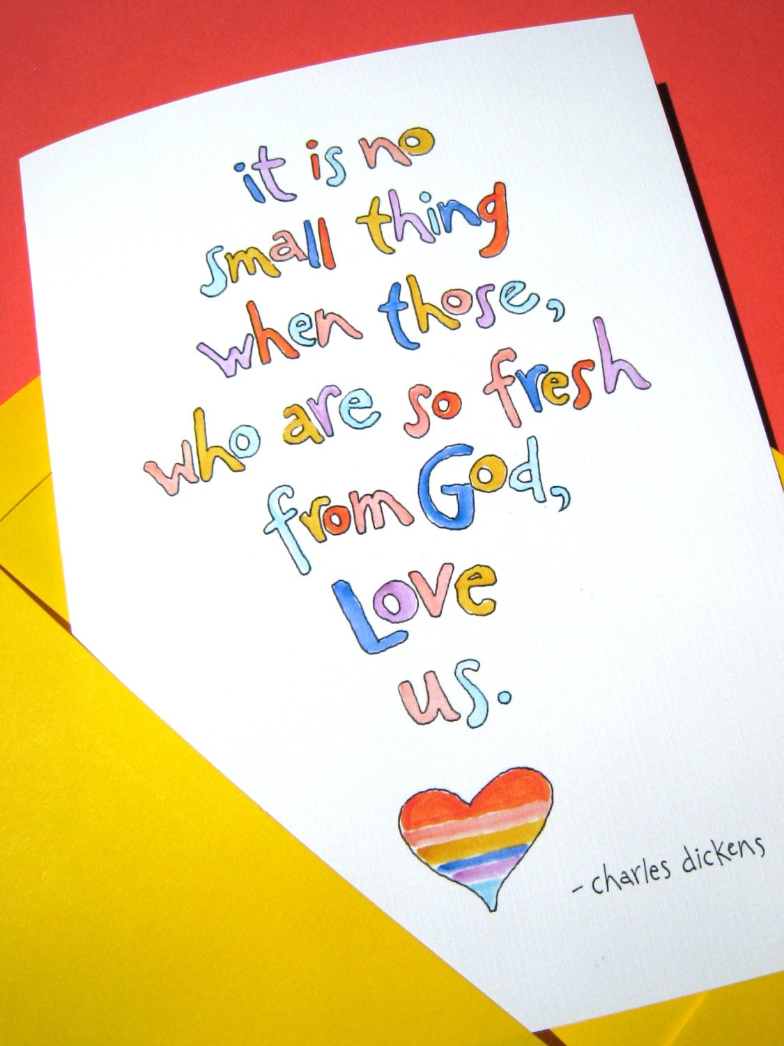 New Baby Card. Baby Congratulations Card. Children Quote